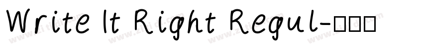 Write It Right Regul字体转换